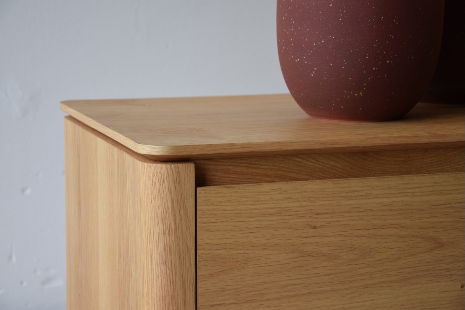 Mueble roble natural mate acero