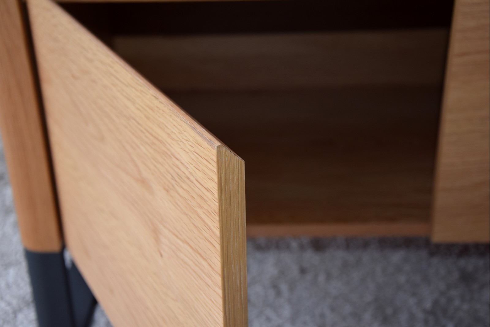 Mueble roble natural mate acero