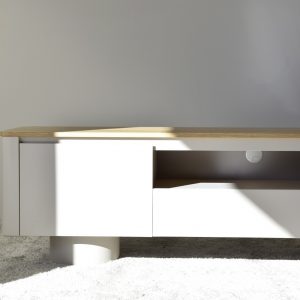 Mueble Col. Cilindro gris arena y roble
