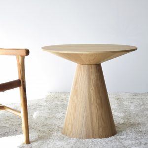 Mesa redonda fresno natural