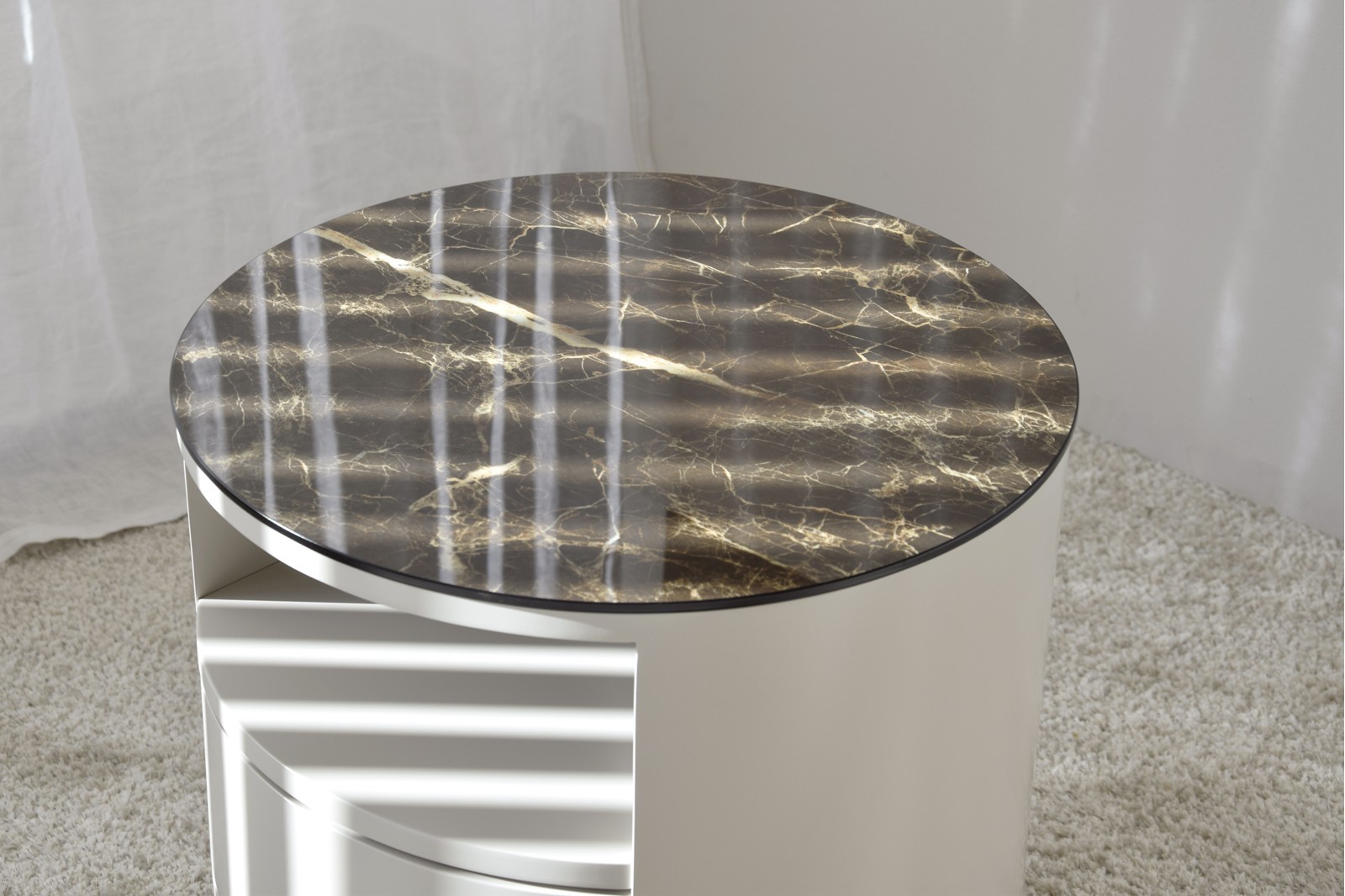 Mesita N55 mármol cerámico gris