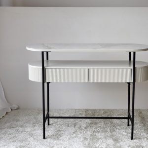 Consola N24 cerámico blanco y gris