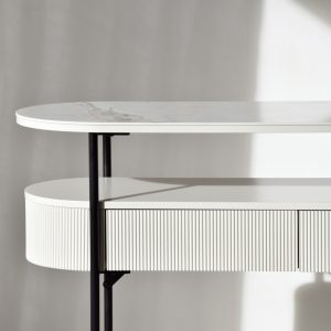 Consola N24 cerámico blanco y gris